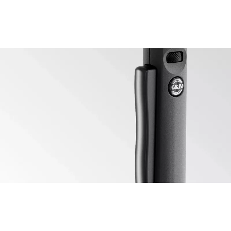 KÖNIG & MEYER 26200-300-55 Einhand-Mikrofonstativ mit rundem Fuß, Schwarz