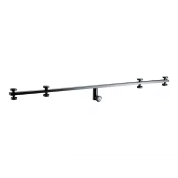 König & Meyer 21393 Mikrofon-Galgenarm - Schwarz, Stahl, 1455 mm, 3/8 Zoll Gewinde, Gegengewicht inklusive 21393-070-55
