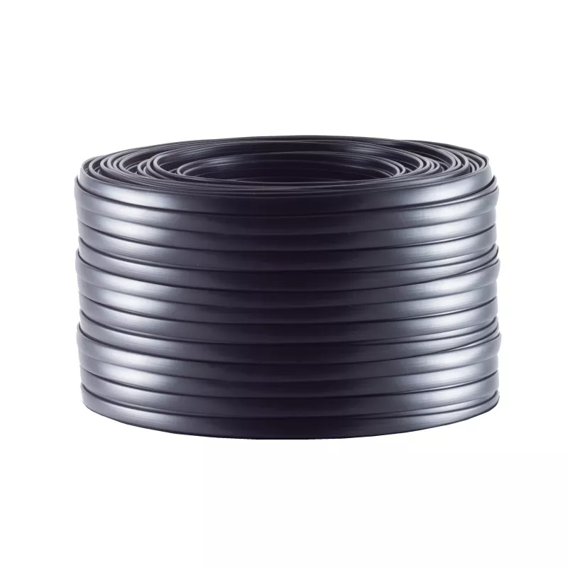 Helos 4-adriges flaches Telefonkabel, AWG28, Schwarz, 25 m (76106-25)