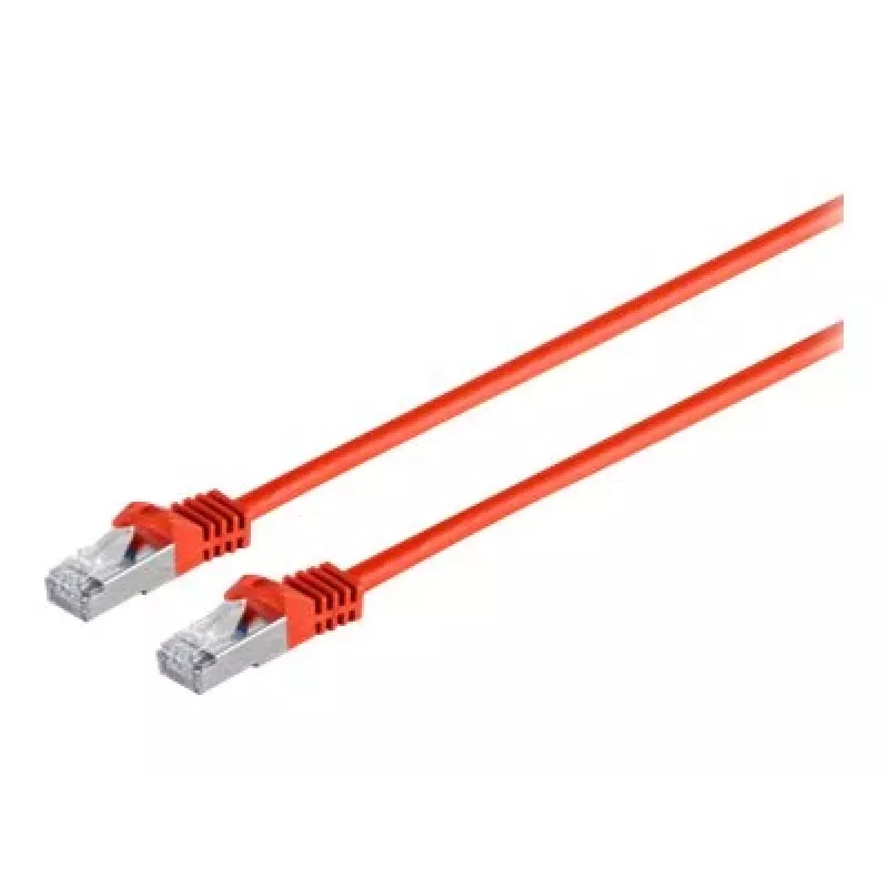 Exertis Connect 79305R Cat6a S/FTP Patchkabel RJ45 auf RJ45, 5 m, halogenfrei, geformt, ohne Haken, Rot