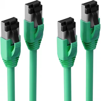 S CONN Maximum Connectivity Cat. 8.1 F/FTP PIMF LSZH Patchkabel, 7,5 m, Grün, 2er-Pack SC08-41063-2