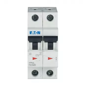 Eaton FAZ-C2/2 Leitungsschutzschalter (MCB), 2 A, 2-polig, C-Charakteristik, 230/400 V AC, 10 kA 278748
