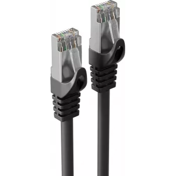S CONN MAXIMUM CONNECTIVITY Industrielles Cat.7 S/FTP Patchkabel, RJ45, PUR, Schwarz, 0,15 m 08-39205