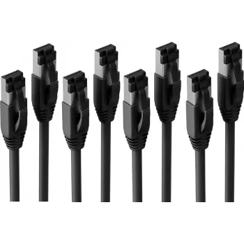 S/CONN maximum connectivity BASIC-S Patchkabel Cat. 8.1 F/FTP PIMF LSZH Schwarz 7,5m (4er-Pack) SC08-41065-4