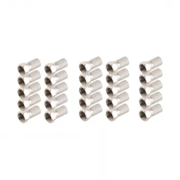SHIVERPEAKS F-Stecker 6,7 mm mit großer Mutter, 25er-Pack (BS85009-A-SET25)