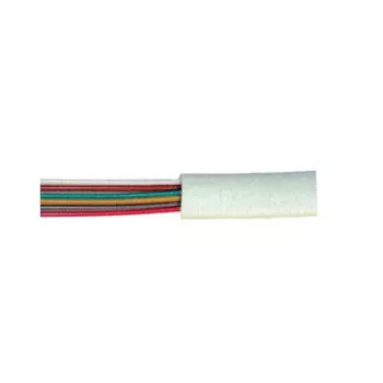 S CONN MAXIMUM CONNECTIVITY Telefonkabel als Meterware, 6-adrig, flach, weiß, 100 m 76117-