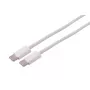 S CONN MAXIMUM CONNECTIVITY USB-C auf USB-C geflochtenes Ladekabel, 60W PD, 1m, Weiß 14-21026