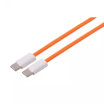 S CONN MAXIMUM CONNECTIVITY USB-C auf USB-C Ladekabel, 2.0, 60W, Orange, Nylongeflecht, 3m 14-21047