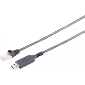 S CONN MAXIMUM CONNECTIVITY USB-A auf RJ45 Gigabit Ethernet Adapterkabel 3m Schwarz 13-52045