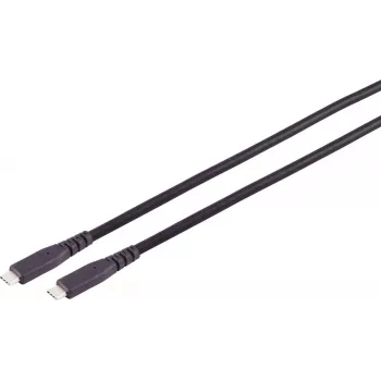 S CONN MAXIMUM CONNECTIVITY USB-C auf USB-C Kabel 3.2 Gen 2x2, 20 Gbps, 100W PD, 4K Video, 2m, TPE, Schwarz (13-57035)