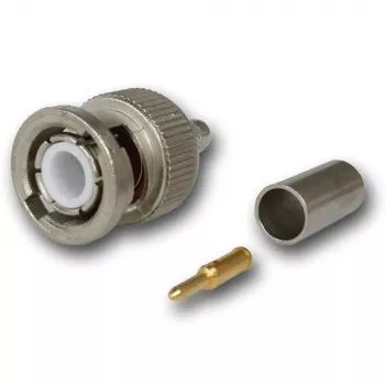 Telegärtner BNC Crimpstecker 50 Ohm für RG-58 C/U, gerade, vergoldet/vernickelt, 1 Stück J01000A1255Z