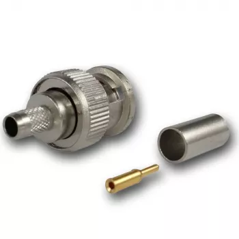 Telegärtner BNC Crimpstecker 50 Ohm für RG-58 C/U, gerade, vergoldet/vernickelt, 1 Stück J01000A1255Z