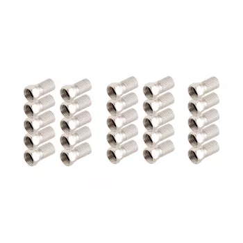 SHIVERPEAKS BASIC-S F-Stecker 7,2 mm mit Dichtungsring und großer Mutter, 25er-Pack BS85010-R-SET25