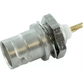 Telegärtner J01001A1219 BNC-Buchse Einbauanschluss, 75 Ohm, Lötanschluss, Schwarz