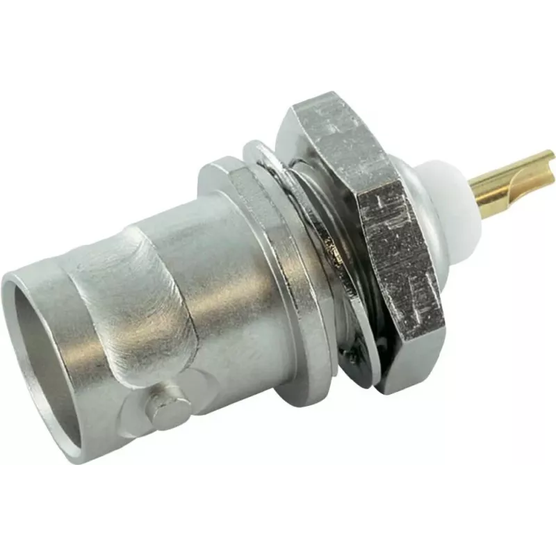 Telegärtner J01001A1219 BNC-Buchse Einbauanschluss, 75 Ohm, Lötanschluss, Schwarz