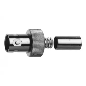 Telegärtner BNC-Buchse Crimp-Steckverbinder für RG-62 Koaxialkabel, 93 Ohm, vernickeltes Messing J01003A1262