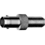 Telegärtner J01008A0021 BNC-Buchse-zu-Buchse-Einbauadapter, 50 Ohm, vernickeltes Messing, Schwarz