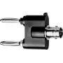Telegärtner Messadapter BNC-Buchse auf 4 mm Bananenstecker, Schwarz/Silber J01008A0620