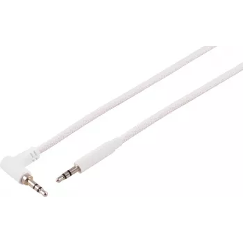 S CONN MAXIMUM CONNECTIVITY 3,5mm gewinkelt zu gerade TRS Audiokabel, Weiß, 2m 14-07036