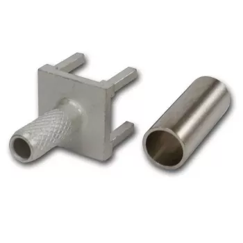 Telegärtner G07 PCB-Koaxialstecker, Löt-/Crimpanschluss, 50 Ohm, vergoldet, für RG-316/U, 5er-Pack H01000A0087