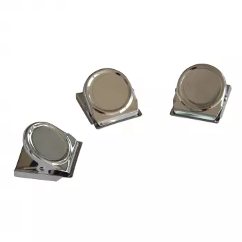 FRANKEN HMC35 Magnetclip, 40 x 35 mm, 500 g Haltekraft, Silber