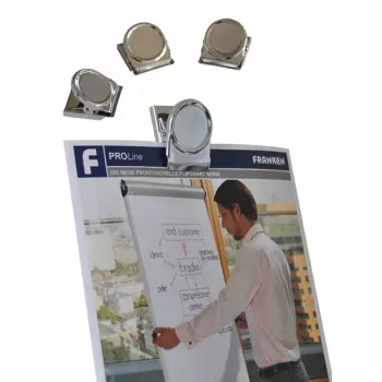FRANKEN HMC35 Magnetclip, 40 x 35 mm, 500 g Haltekraft, Silber