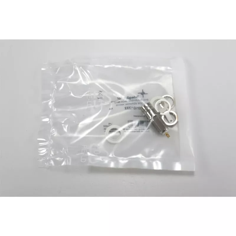 Telegärtner BNC-Einbaubuchse, isoliert 50 Ohm, weiße Isolierscheiben, Z03 (J01001B1222)