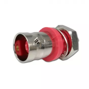 Telegärtner BNC-Einbaubuchse, isoliert 50 Ohm, roter Isolierflansch, Z01 - 1 Stück (J01001C0043)