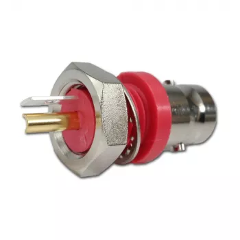 Telegärtner BNC-Einbaubuchse, isoliert 50 Ohm, roter Isolierflansch, Z01 - 1 Stück (J01001C0043)