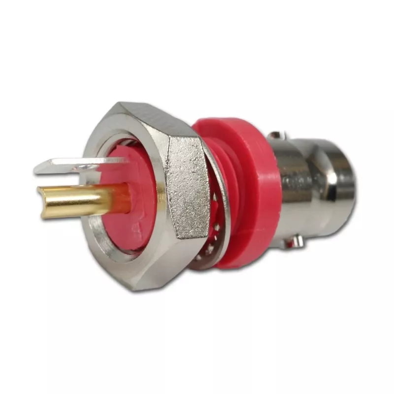 Telegärtner BNC-Einbaubuchse, isoliert 50 Ohm, roter Isolierflansch, Z01 - 1 Stück (J01001C0043)