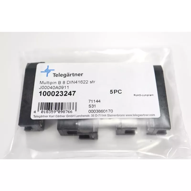 Telegärtner DIN 41622 Typ B 8 asymmetrische 8-polige PCB-Buchse, Lötanschluss J00040A0911