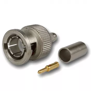 Telegärtner BNC Stecker Crimp Verbinder 75 Ohm für RG59/RG62/RG179/RG187/RG316 J01002A0030