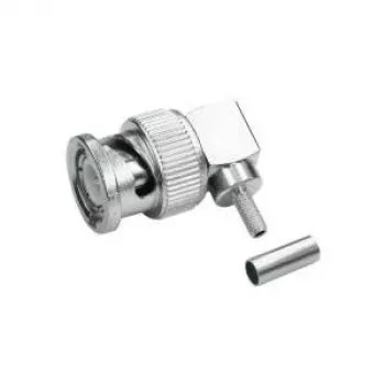 Telegärtner BNC-Winkel-Crimpstecker 75 Ohm für RG-59 B/U, Löt-/Crimp, Stecker, 1 Stück J01002A1356