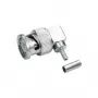 Telegärtner BNC-Winkel-Crimpstecker 75 Ohm für RG-59 B/U, Löt-/Crimp, Stecker, 1 Stück J01002A1356