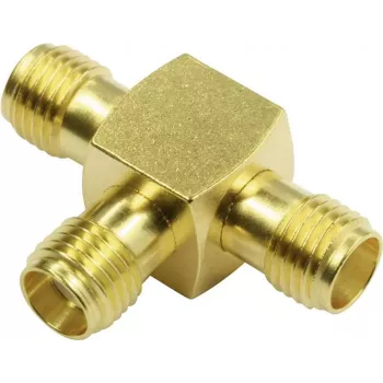 Telegärtner SMBA Adapter SMA Buchse zu SMA Buchse, 50 Ohm, DC-18 GHz, vernickeltes Messing J01155A0011