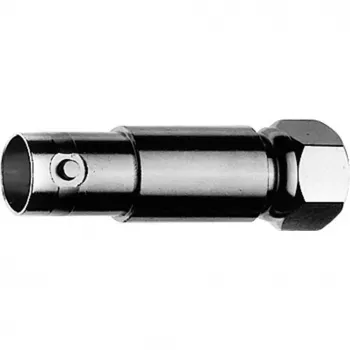 Telegärtner BNC-Buchse auf F-Stecker Koaxialadapter, 75 Ohm, vernickeltes Messing