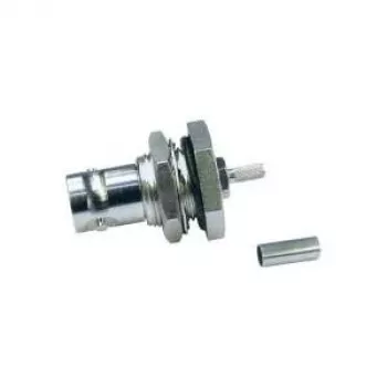 Telegärtner BNC-Einbaubuchse Crimp/Crimp 50 Ohm für RG-316/U, Nickel/Gold