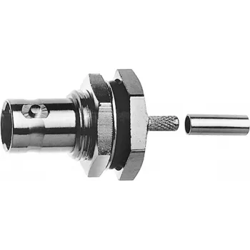 Telegärtner BNC-Einbaubuchse Crimp/Crimp 50 Ohm für RG-316/U, Nickel/Gold