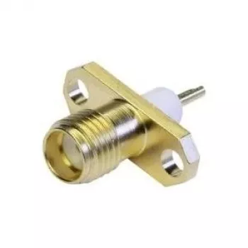 Telegärtner SMA-Einbaubuchse mit Flansch Z28, Gold (Standard) - 5 Stück (J01151A0631)
