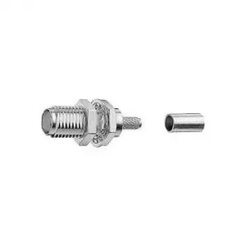 TELEGÄRTNER SMA-Buchse Crimp-Einbauverbinder für RG-316/U, 50 Ohm, Goldkontakt, 5er-Pack (J01151A0671)