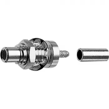 Telegärtner SMC Steckverbinder, Einbau, 50 Ohm, Lötanschluss, vernickeltes Gehäuse, vergoldeter Innenkontakt J01170A0151