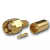 Telegärtner SMA-Kabelstecker Crimp/Löt G01, RG-58C/U, Gold, 1 Stück (J01150A0041Z)