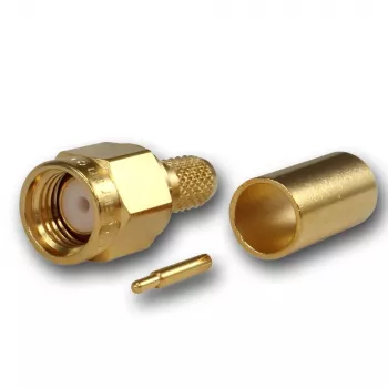 Telegärtner SMA-Kabelstecker Crimp/Löt G01, RG-58C/U, Gold, 1 Stück (J01150A0041Z)