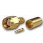 Telegärtner SMA-Kabelstecker Crimp/Löt G01, RG-58C/U, Gold, 1 Stück (J01150A0041Z)