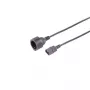S CONN MAXIMUM CONNECTIVITY IEC C14 auf CEE 7/3 Adapterkabel, 1mm², 2m, Schwarz 09-07035