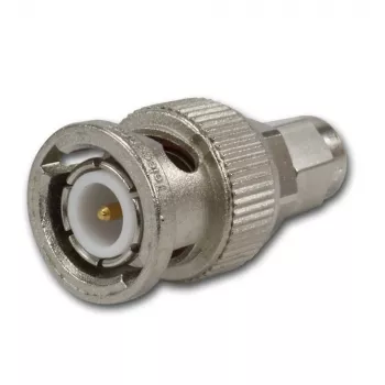 Telegärtner BNC-Stecker auf SMA-Stecker Koaxialadapter, 50 Ohm, DC-4 GHz, vernickeltes Messing J01008A0018