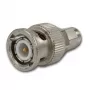 Telegärtner BNC-Stecker auf SMA-Stecker Koaxialadapter, 50 Ohm, DC-4 GHz, vernickeltes Messing J01008A0018