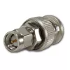 Telegärtner BNC-Stecker auf SMA-Stecker Koaxialadapter, 50 Ohm, DC-4 GHz, vernickeltes Messing J01008A0018