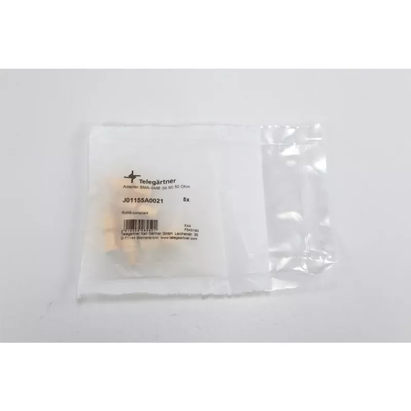 Telegärtner Koaxialadapter SMA Stecker auf SMB Stecker 50 Ohm J01155A0021