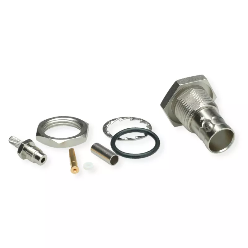 Telegärtner BNC-Einbau-Buchse Crimp-Steckverbinder 75 Ohm für RG-179 B/U, G04